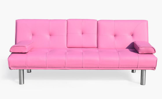현대 가짜 가죽 3 Seater Foldable 소파 베드는 거실을 위해 아래로 접힙니다