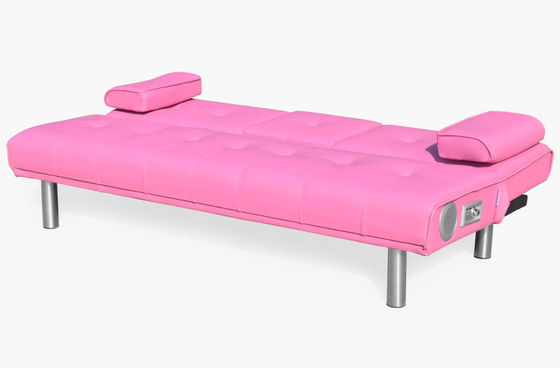 현대 가짜 가죽 3 Seater Foldable 소파 베드는 거실을 위해 아래로 접힙니다